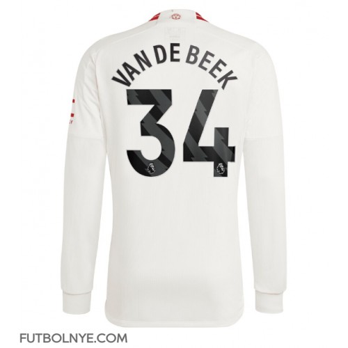 Camiseta Manchester United Donny van de Beek #34 Tercera Equipación 2023-24 manga larga